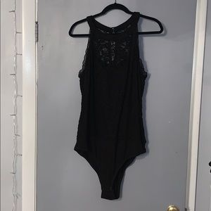 Torrid Black Lace High Neck Bodysuit